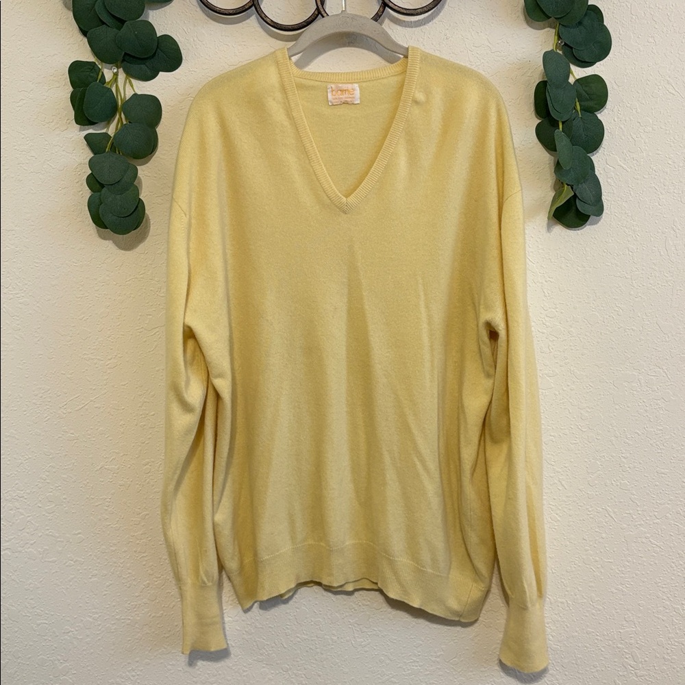 Vintage Barrie Luxury Scottish Cashmere Yellow Sweater✨